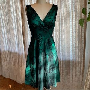 Gorgeous Vintage Style Peacock Dress